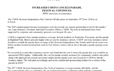 Increased Costs Cancels Parade, UMOS Mexican Independence Day Festival Continues